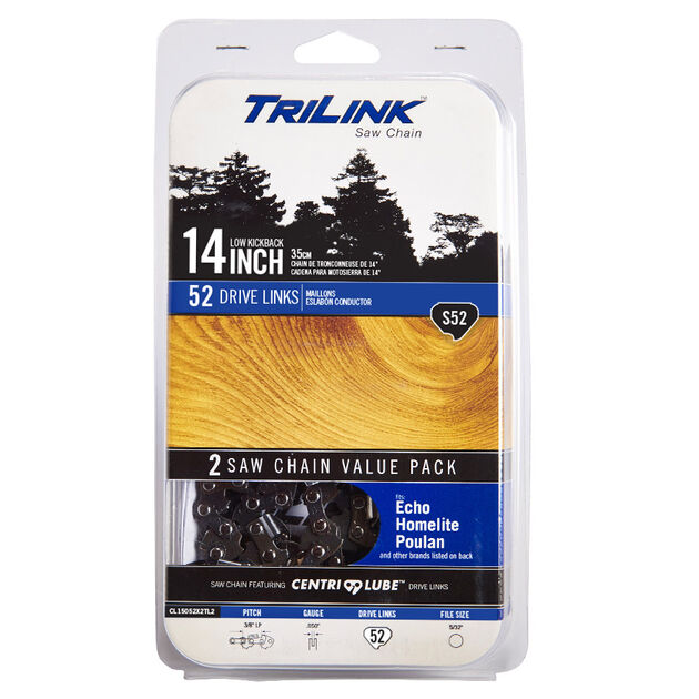 TriLink 14-inch Saw Chain S52 - 2 Pack