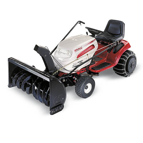 White ride on mower shop