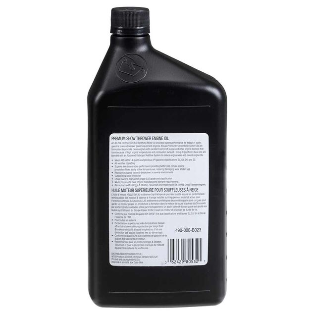 Sup&eacute;rieur &agrave; souffleuse huile moteur SAE 5W30