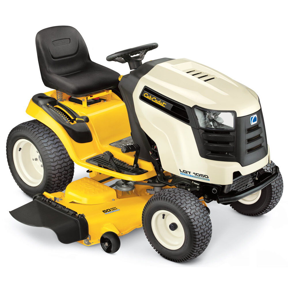 Black and yellow riding lawn mower shop