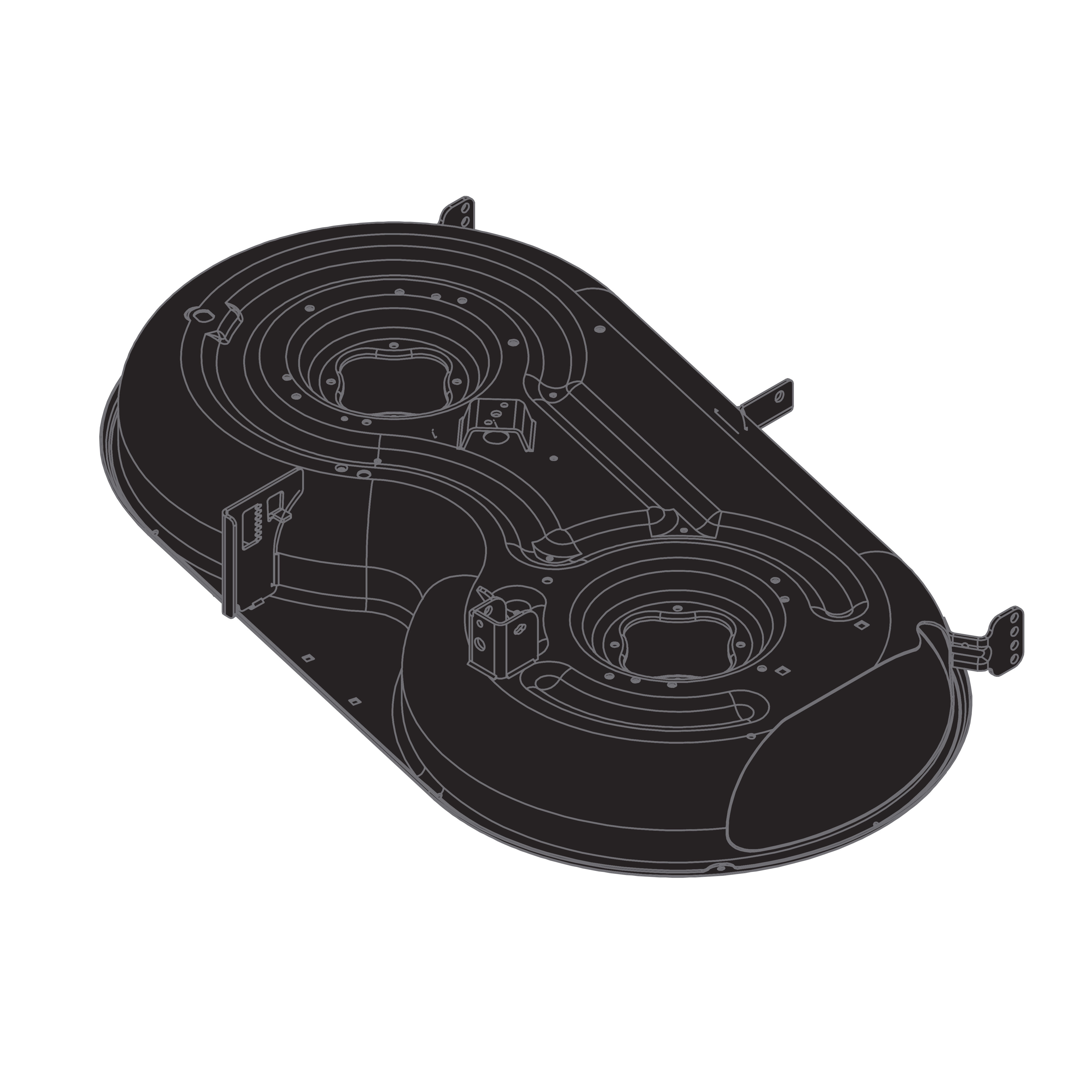 Lawn mower deck parts top