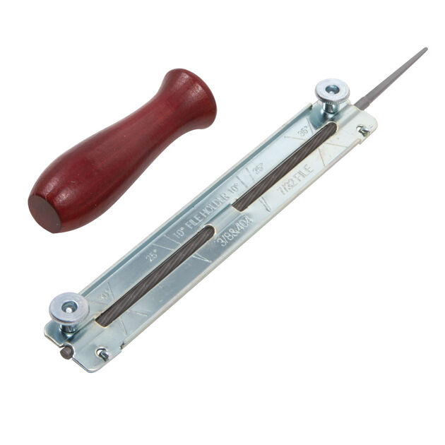 7/32-inch Saw Chain File and Filing Guide